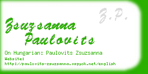 zsuzsanna paulovits business card